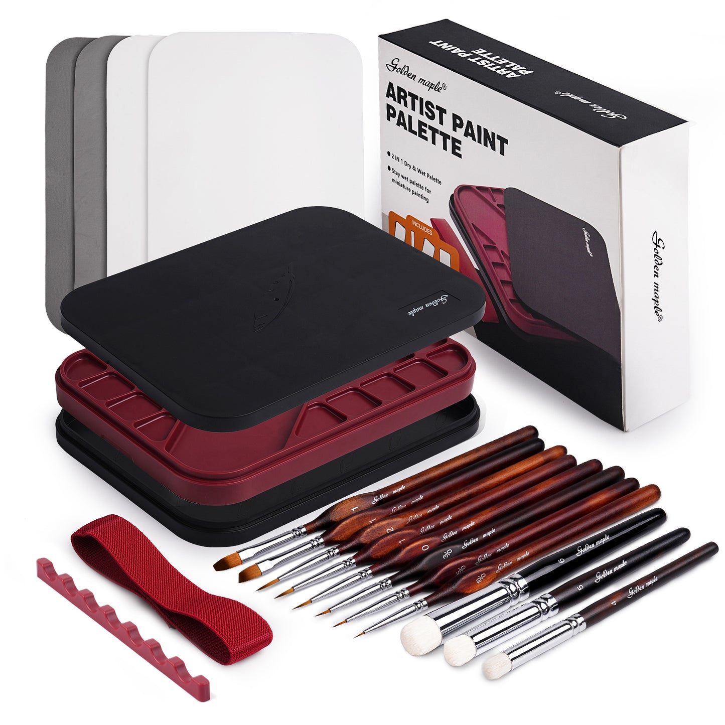 Golden Maple 2 in 1 Wet Palette Kit for Acrylic Miniature Painting