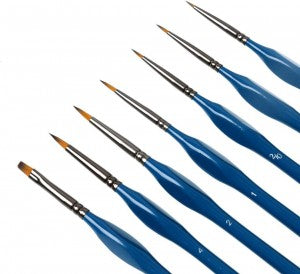 Golden Maple 15pcs Professional Nylon Hair Blue Handle Artist Painting Brush Sets