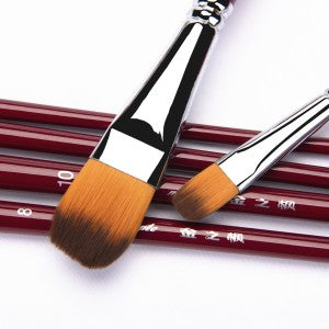 Golden Maple 6pcs/set Nylon Hair Wooden Handle Artist Paint Brush set