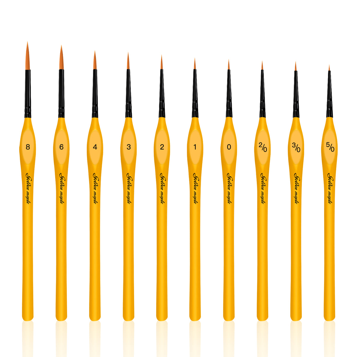 Nylon 5 0 3 0 2 0 0 1 2 3 4 6 8 Miniature Detail Brushes 10pcs set