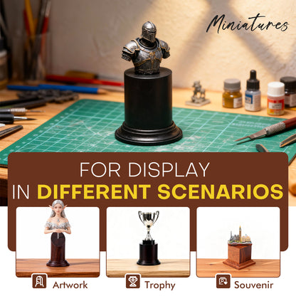 Golden maple Display Plinths for Miniatures