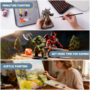 The wet palette can be used for miniature painting and acrylic painting.