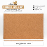 3mm fine granule modeling cork sheet for building mountain structures and miniature model bases.