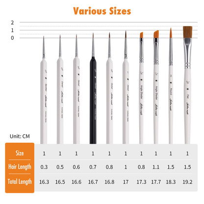 Golden Maple 10PCS Ultimate Mega Brush Set