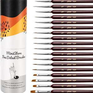 Golden Maple Miniature Fine Detail Brush Set for acrylic, oil, watercolor, model, Warhammer 40k painting.
