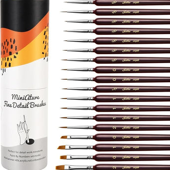 Golden Maple Miniature Fine Detail Brush Set for acrylic, oil, watercolor, model, Warhammer 40k painting.