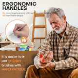 Ergonomic Detail Brush with triangular handles provides a comfortable grip, preventing your hand fatigue and cramping.