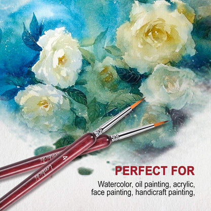 Golden Maple Detail Paint Brush, 6PCS Miniature Painting Brushes Kit, Professional Mini Fine Paint Brush Set Suitable for Acrylic, Oil, Watercolor, Face, Scale Model Painting