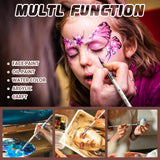 Golden Maple multi-function synthetic detail brush set for face paint, oil, watercolor, acrylic, & craft projects.