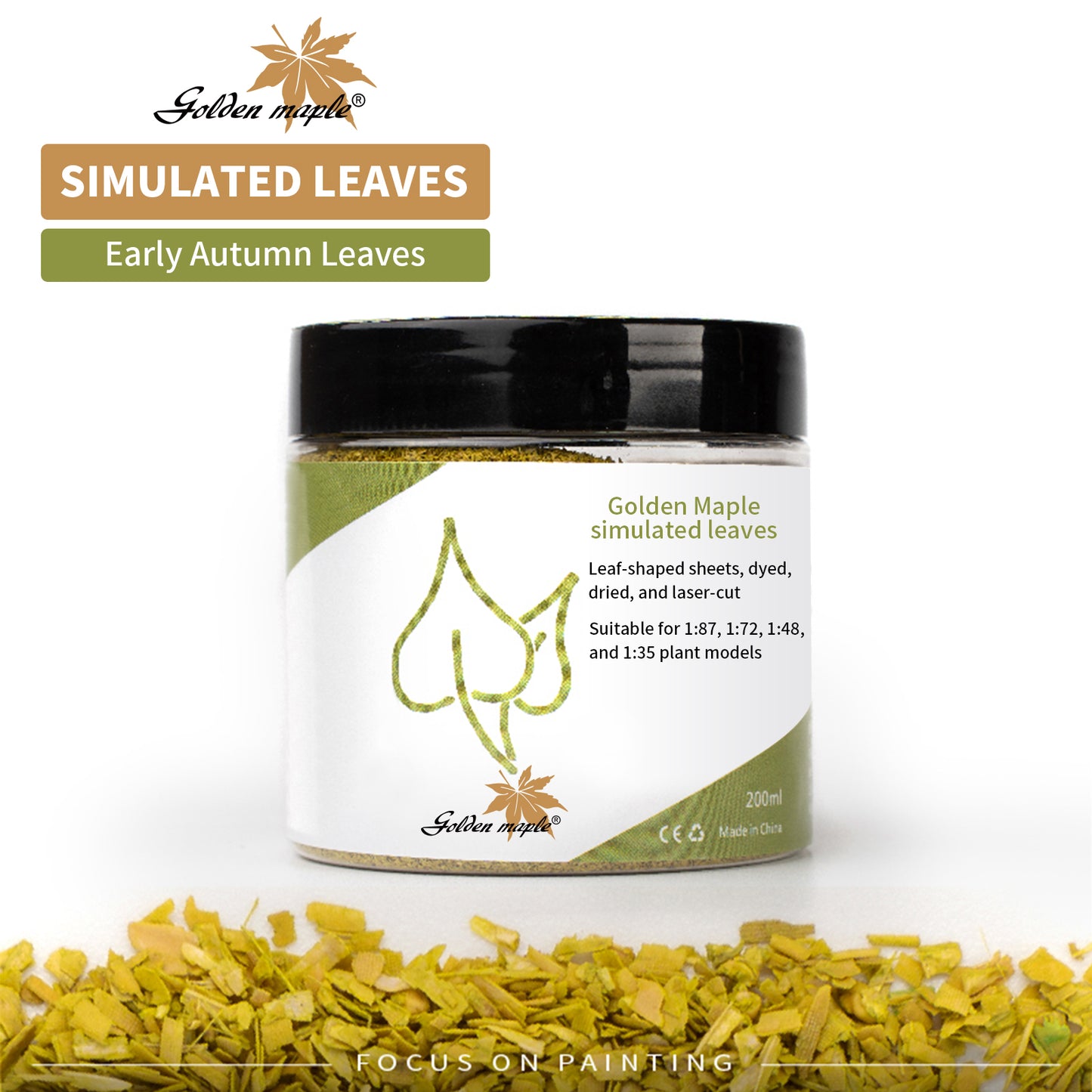 Golden Maple Simulated Leaves