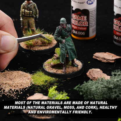Battlefield Basing Set - All-in-One Terrain Kit for Model Dioramas & Wargaming
