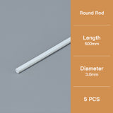 This round model rod has a diameter of 3.0 mm and a length of 500 mm.