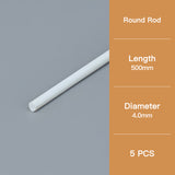 This round model rod has a diameter of 4.0 mm and a length of 500 mm.