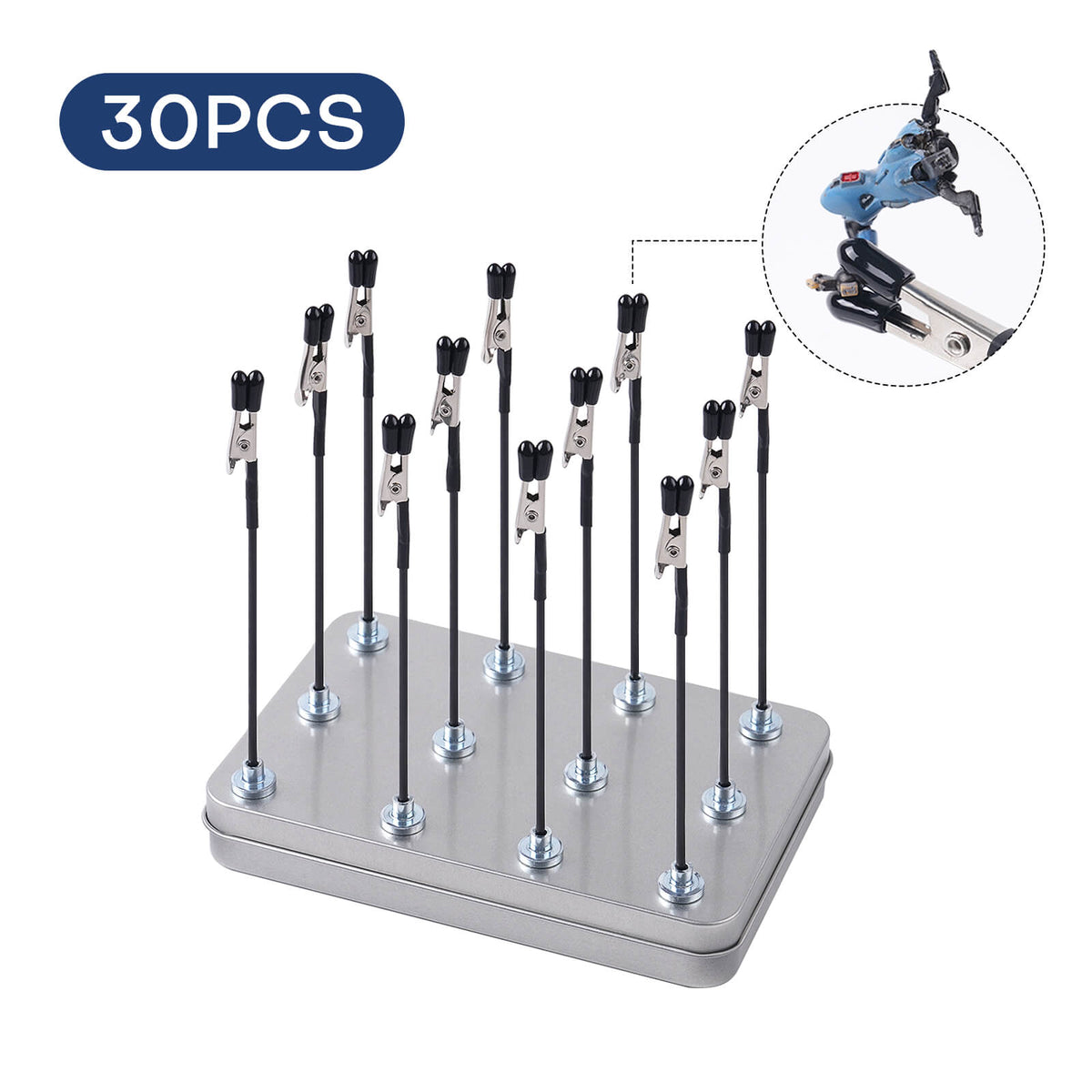Magnetic Bendable Alligator Clip Sticks Set 30 PCS