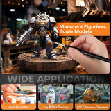 Miniature Detail Brush for painting scale model figurines, paint by number, rock art, and DIY Christmas ornaments.