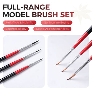 Entry-Level Nylon Detail Brushes - 16pcs/set
