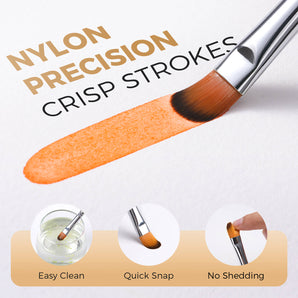 Flat Horsehair & Filbert Synthetic Dry Brush - 6pcs/pcs
