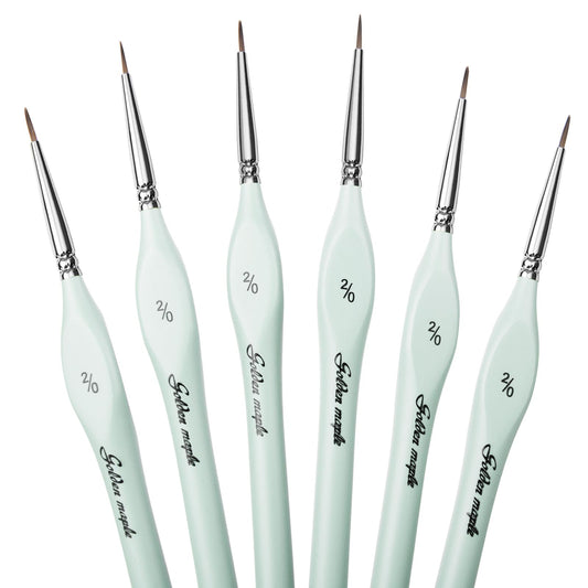 6PCS 2/0 Extra Fine Miniature Paint Brushes
