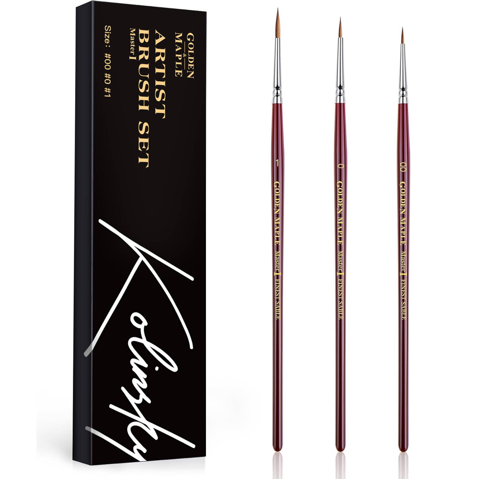 Master Ⅰ Kolinsky Sable Miniature Paint Brush Set 3pcs