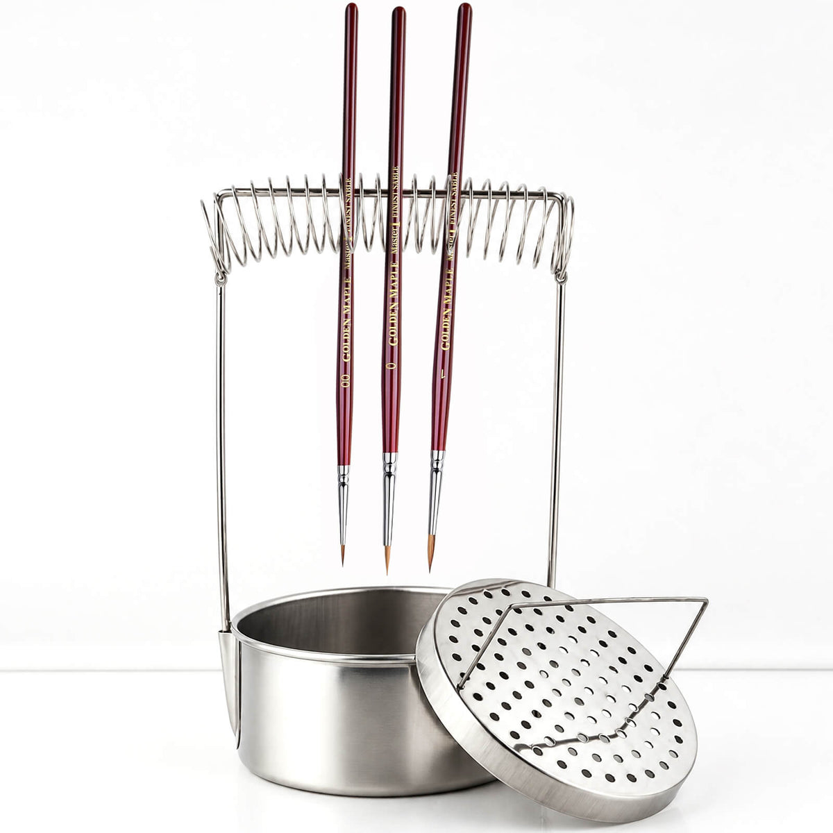 2 1 Portable Brush Washer & Drying Stand
