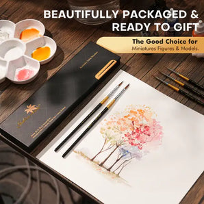 Premium Kolinsky Sable Arrow Shaped Miniature Painting Brush – 5pcs/set
