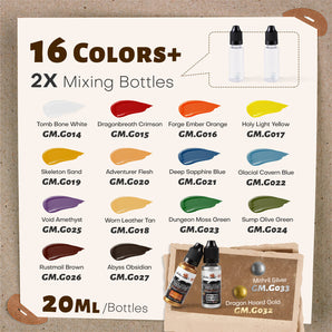 Series 2 | Game Color Miniature Paint Set: 16 Bottles x 20 ml