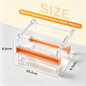 Tape Cutter & Dispenser – Desktop Organizer for Washi Tape, Masking Tape & Sticker Rolls