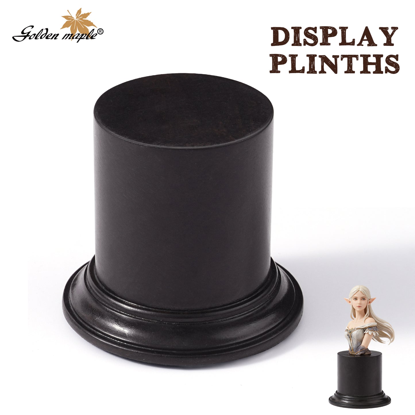 Golden maple Display Plinths for Miniatures