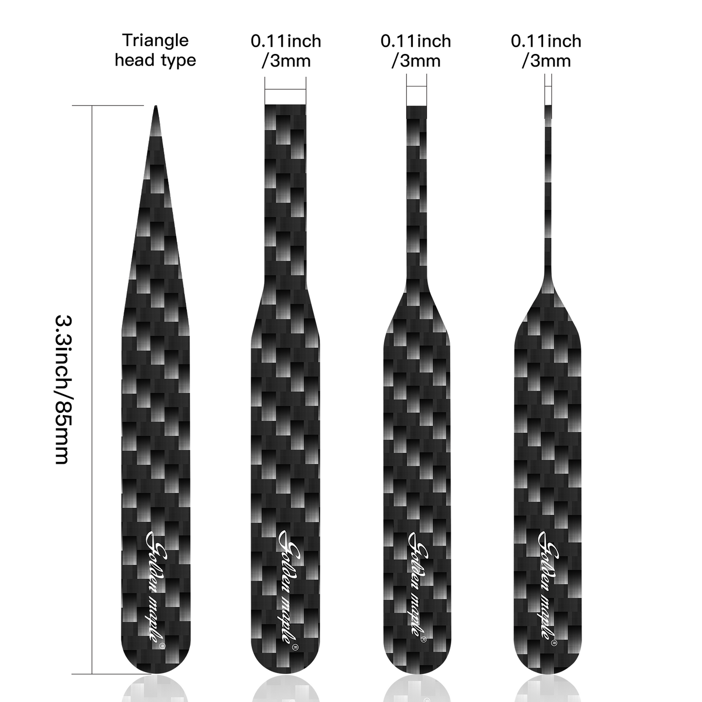 Golden Maple 4PCS Irregular Carbon Fiber,Sanding Sticks for Grinding Polishing Tools