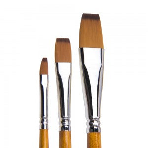 Golden Maple Oil Paint Artist Brush Flat Head Artist Painting Brushes Set