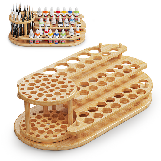 Golden Maple 2 in 1 Paints and Brushes Organizer