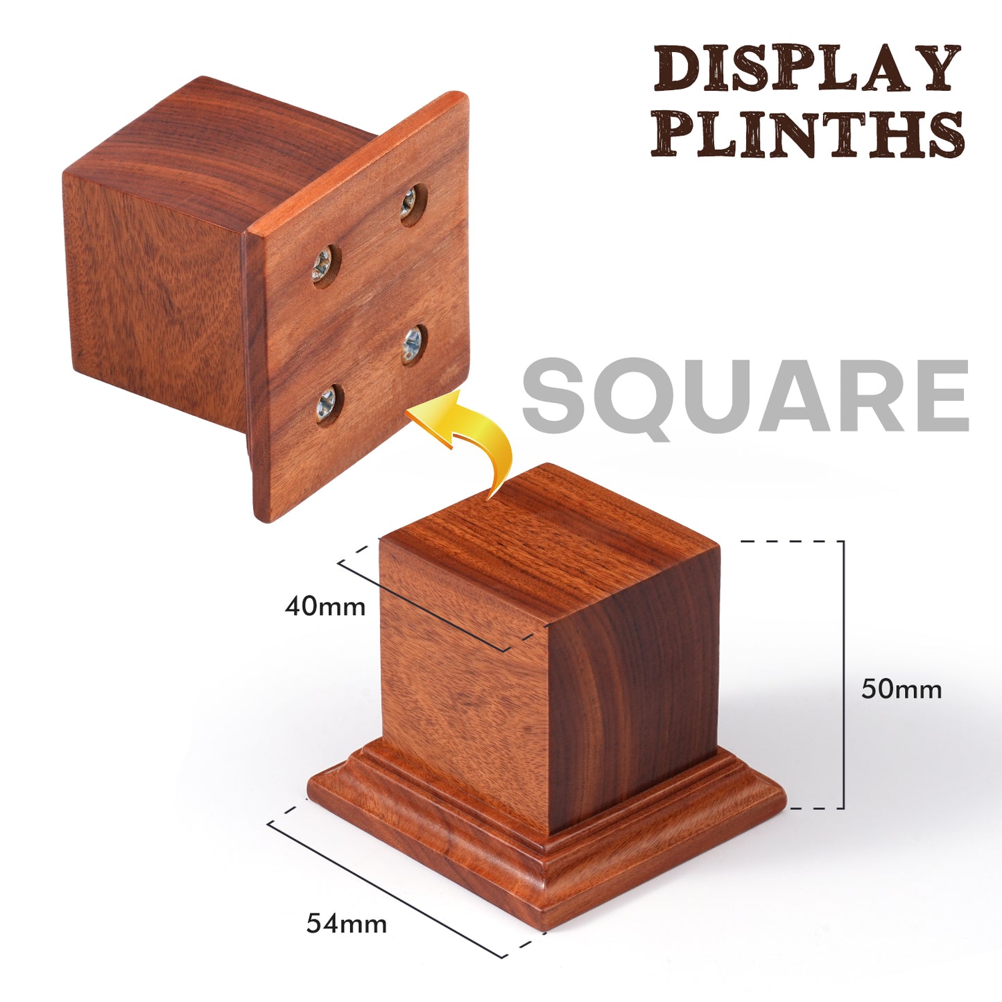 Golden maple Display Plinths for Miniatures