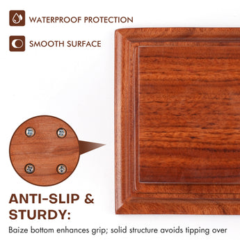 The square model display stand features a non-slip design.