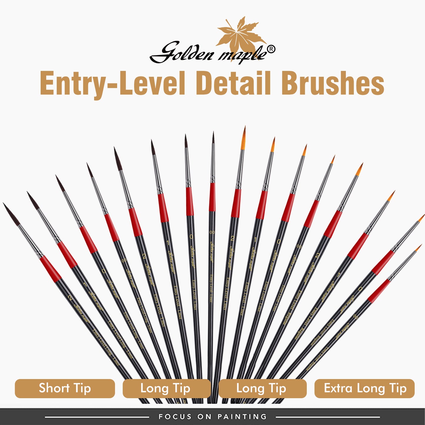 Golden Maple Entry-Level Detail Brushes