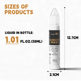 Width, height, and capacity of miniature masking fluid.