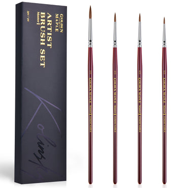 Golden Maple 6PCS Flat Sable Artist Paint Brush Set (102PT) – artgoldenmaple