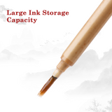 Chinese Calligraphy Brush with natural hair, featuring a Large Ink Storage Capacity, ideal for pro artists & beginners.