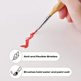 GoldenMaple detail brush with soft & flexible bristles, excellent water & paint holding capacity.
