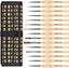 โกลเด้นเมเปิ้ล 15pcs Micro รายละเอียดแปรงทาสีชุดแบนแปรงซับแปรงแปรงกลม (Goldenmaple-15pcs)