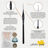 GoldenMaple precision detail paint brush, premium ergonomic design, durable rust-resistant ferrule, easy control & cleaning.