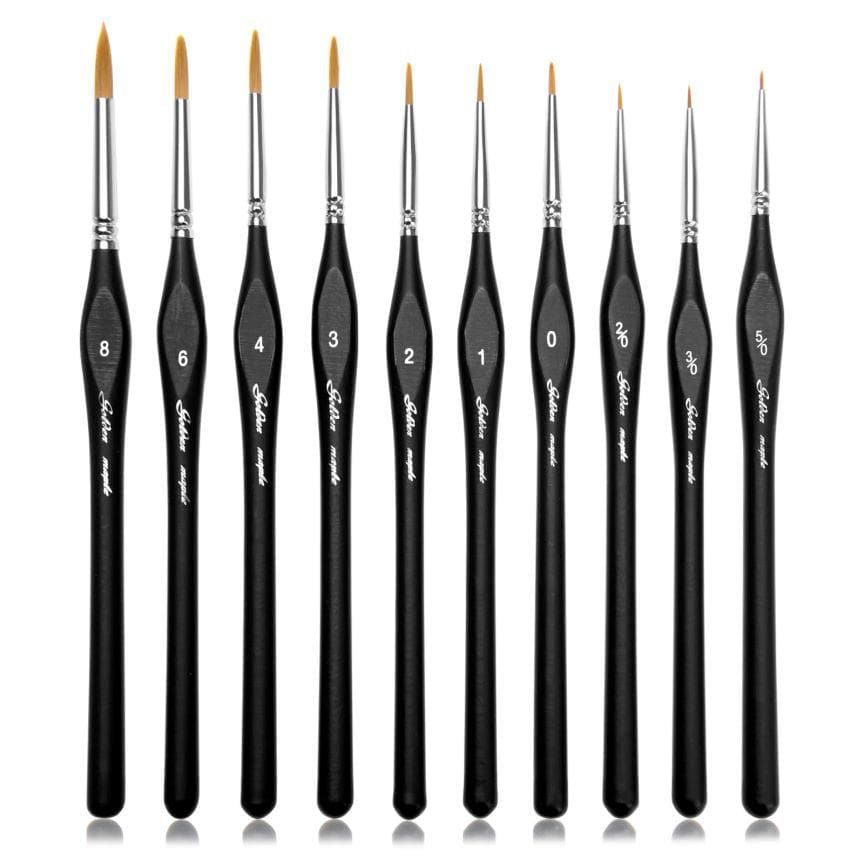 Golden Maple 11pcs Professional Bristle Oil Paint Brush Set Flat brush –  artgoldenmaple