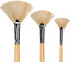 Golden Maple 3PCS Hog Bristle Long Handle Oil Fan Paint Brush Set