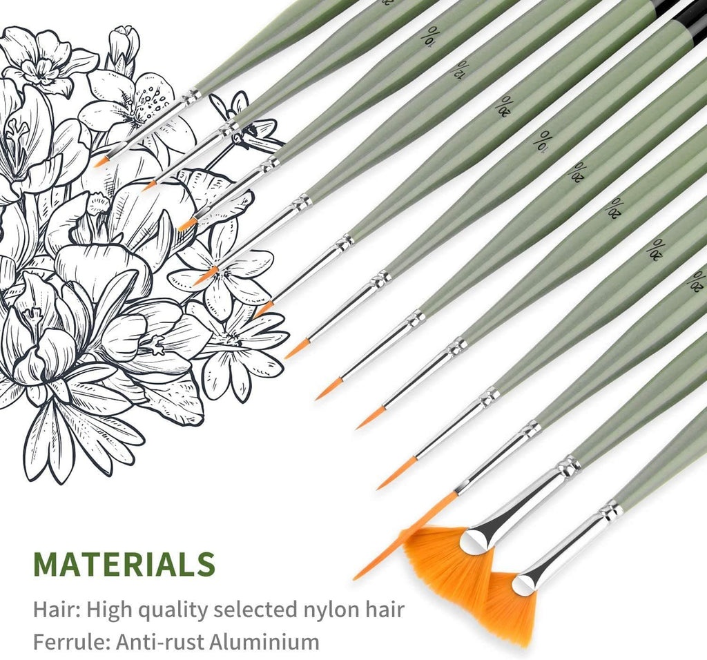 Golden Maple 5PCS Nylon Round Detail Paint Brushes Set (102-duan-5