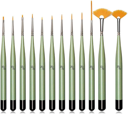 Golden Maple Nylon Paint Brush Set Fan Brush Detail Brush Liner Brush