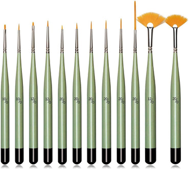 Sdanart Detail Paint Brush Set10pcsminiature Paint Brush Kit Fine Paint Brushes for Acrylicpaintingmodelwatercoloroilfacenailline Drawing