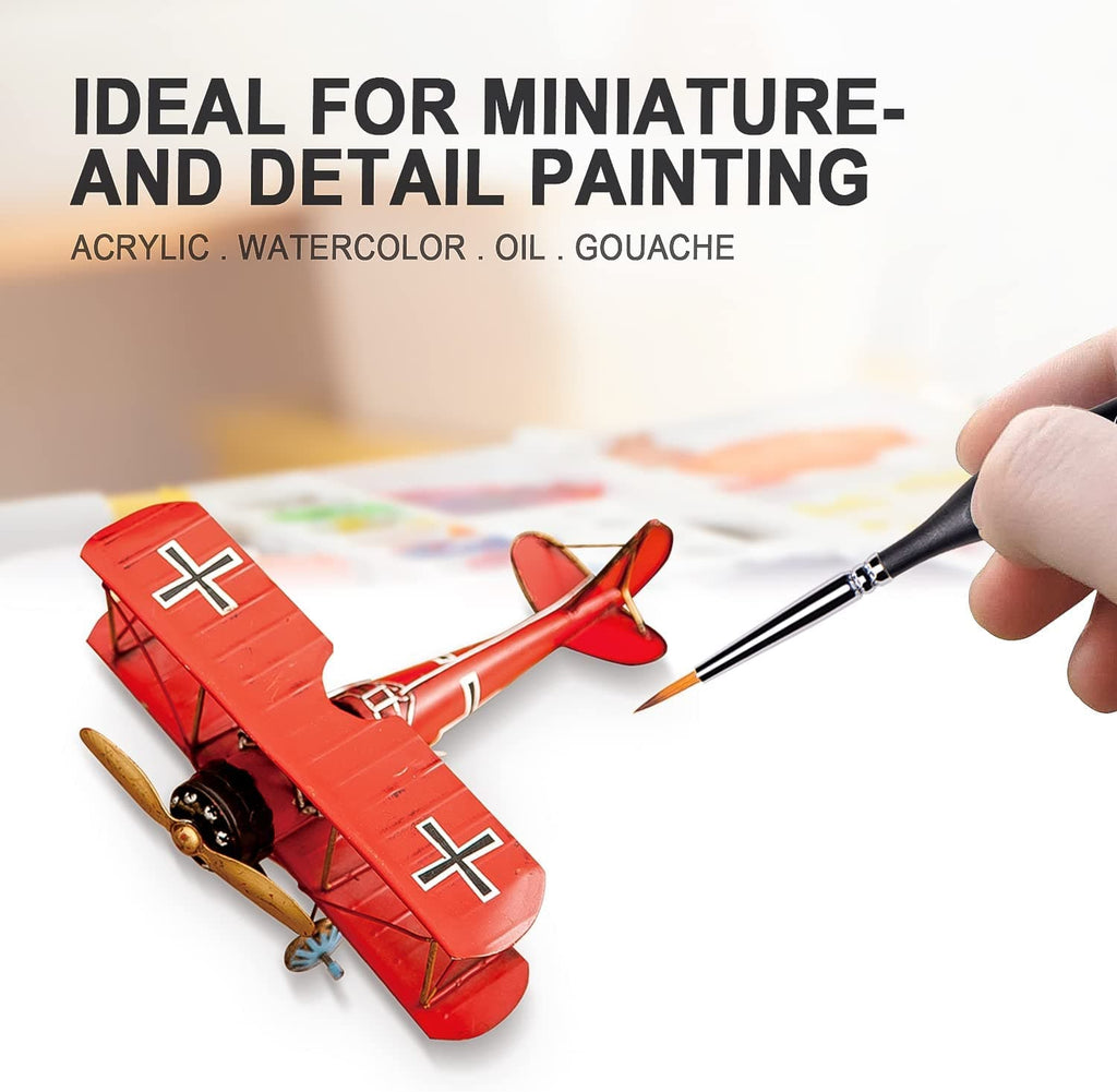 10pack Detail Paint Brush Set - Premium Miniature Paint Brushes. Fine  Detial Paint Brushes For Warhammer 40k Miniature Figures. Fine Detailing By